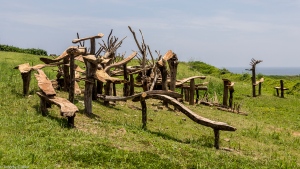 outdoor installation by Taiwanese artist Chris Lee at the 2015 NMMST International Environmental Art Project in Keelung, Taiwan