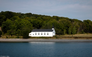 Chapel on Peddock's Island where the temporary papermaking studio will be set up from August 17-24, 2016.